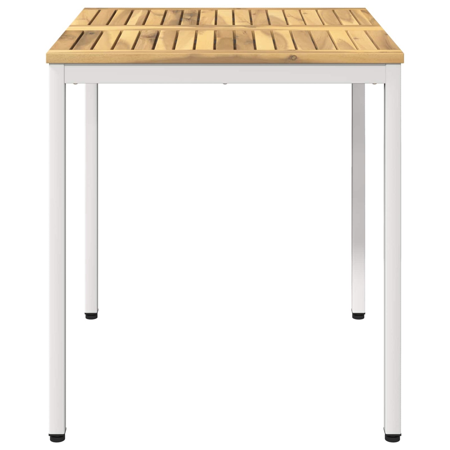 vidaXL Garden Dinner Table White 70 x 68.5 x 75 cm Solid Acacia Wood