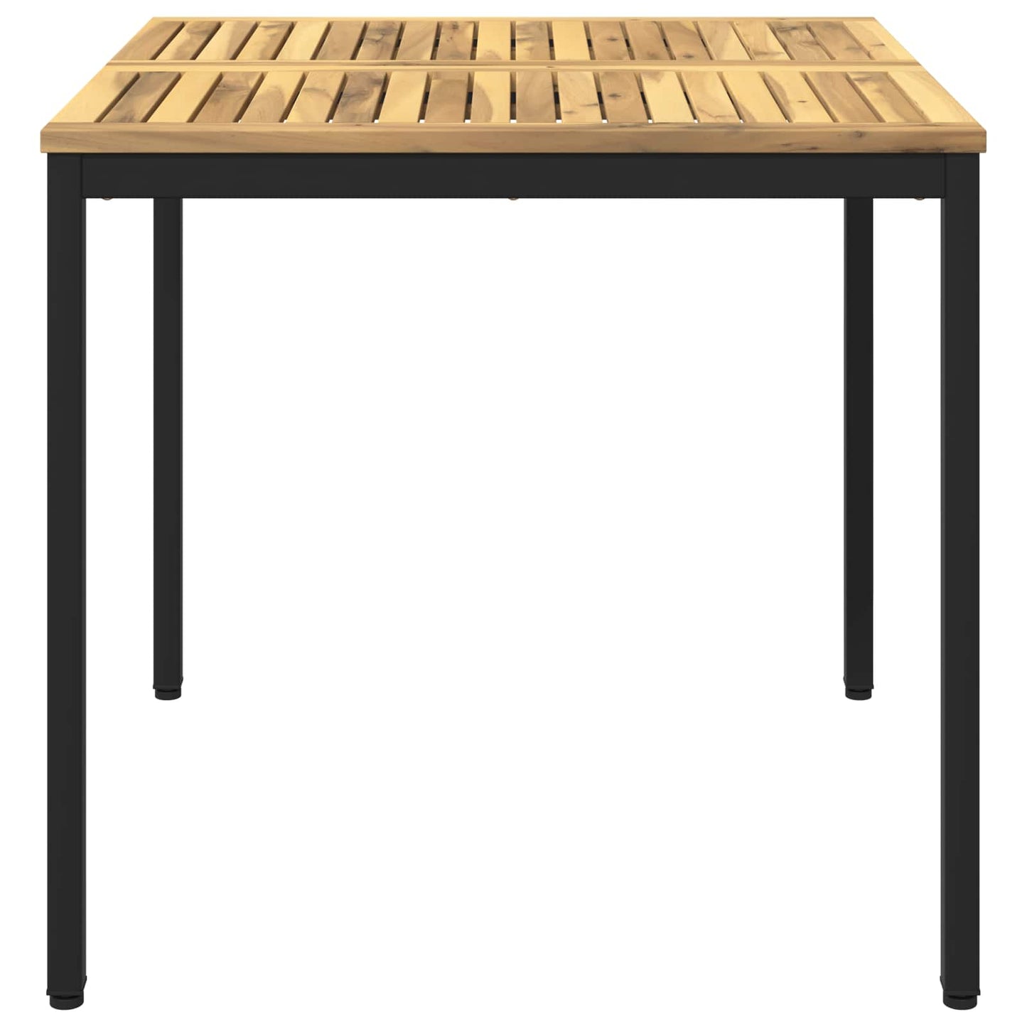 vidaXL Garden Dinner Table White and Black 80 x 80.5 x 75 cm