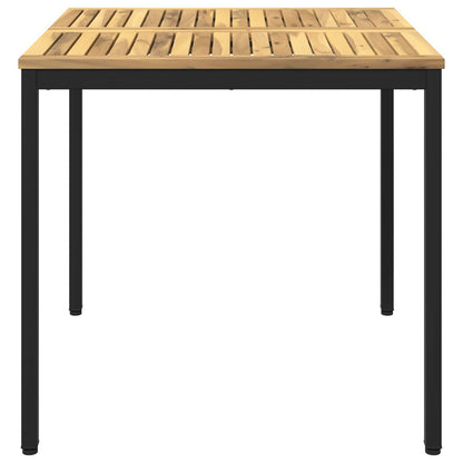 vidaXL Garden Dinner Table White and Black 80 x 80.5 x 75 cm