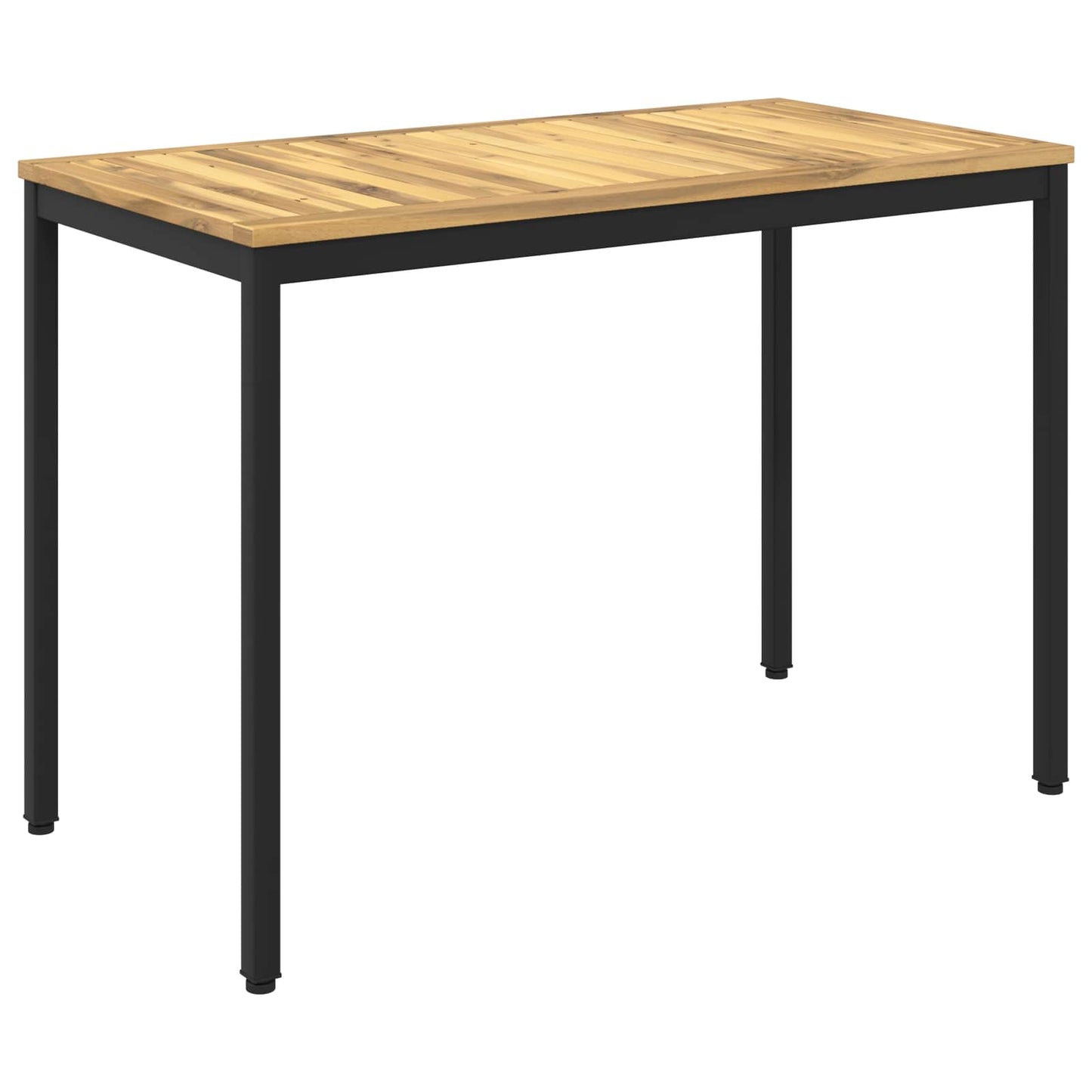 vidaXL Garden Dinner Table White and Black 108.5 x 55 x 75 cm