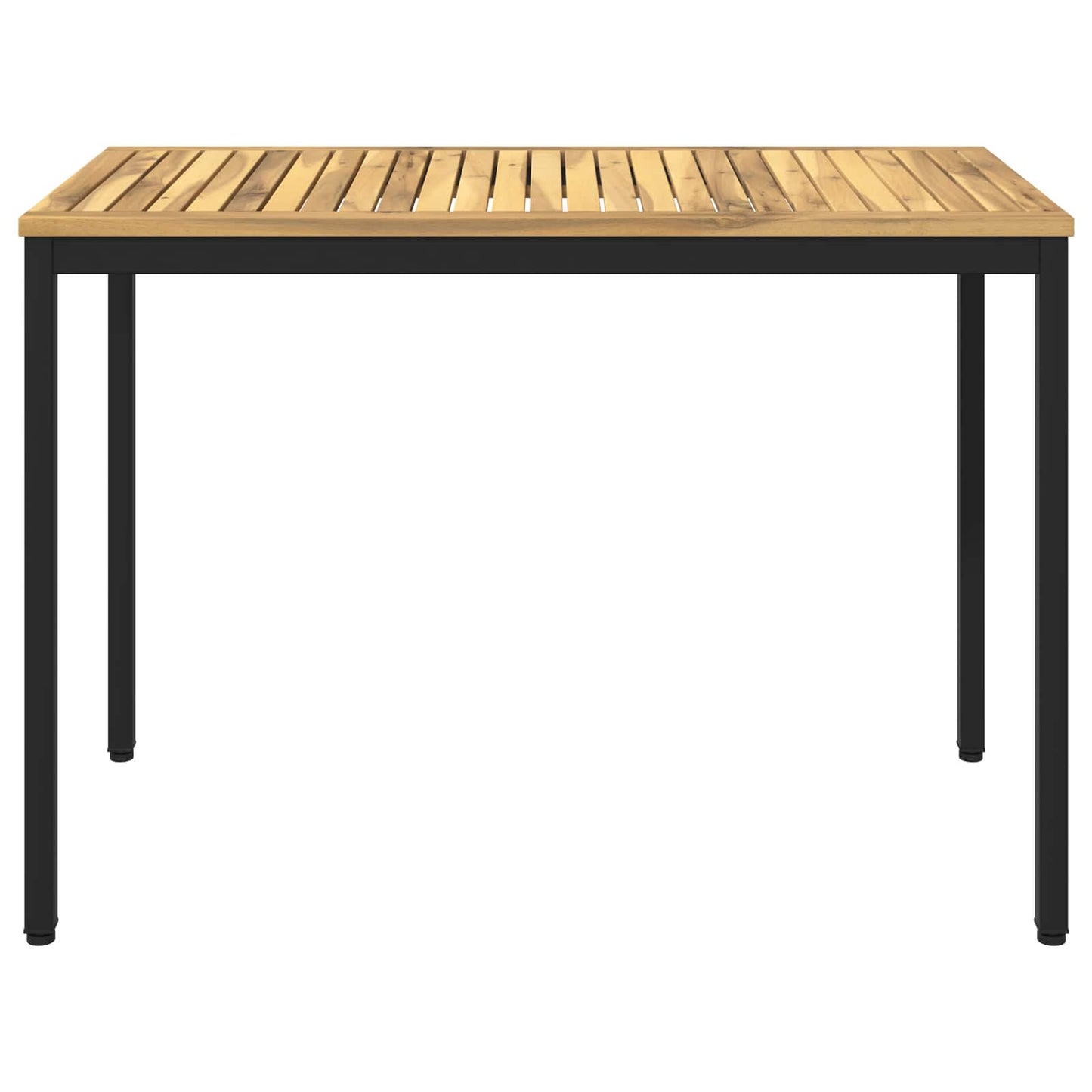 vidaXL Garden Dinner Table White and Black 108.5 x 55 x 75 cm