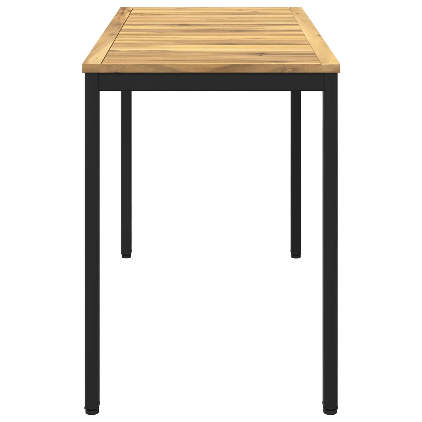 vidaXL Garden Dinner Table White and Black 108.5 x 55 x 75 cm