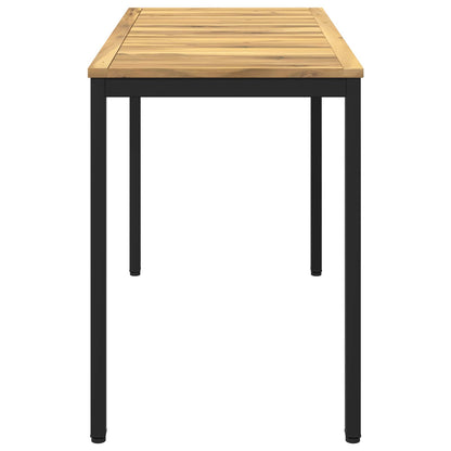vidaXL Garden Dinner Table White and Black 108.5 x 55 x 75 cm