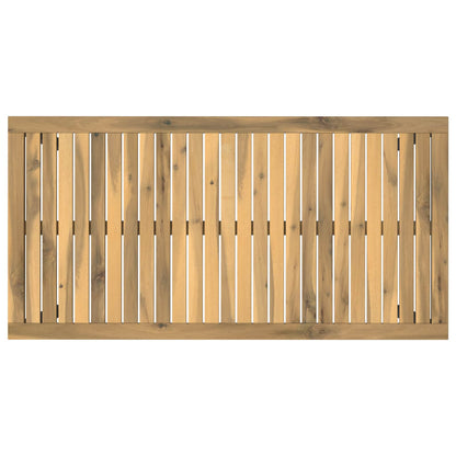 vidaXL Garden Dinner Table White and Black 108.5 x 55 x 75 cm