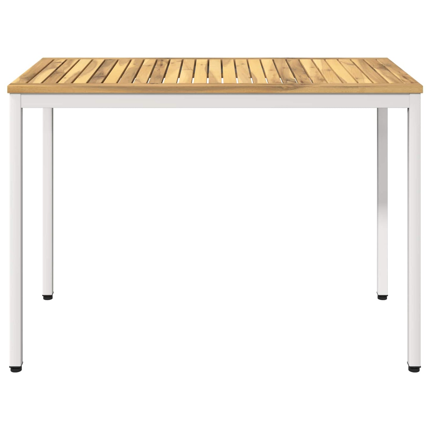 vidaXL Garden Dinner Table White 108.5 x 55 x 75 cm Solid Acacia Wood