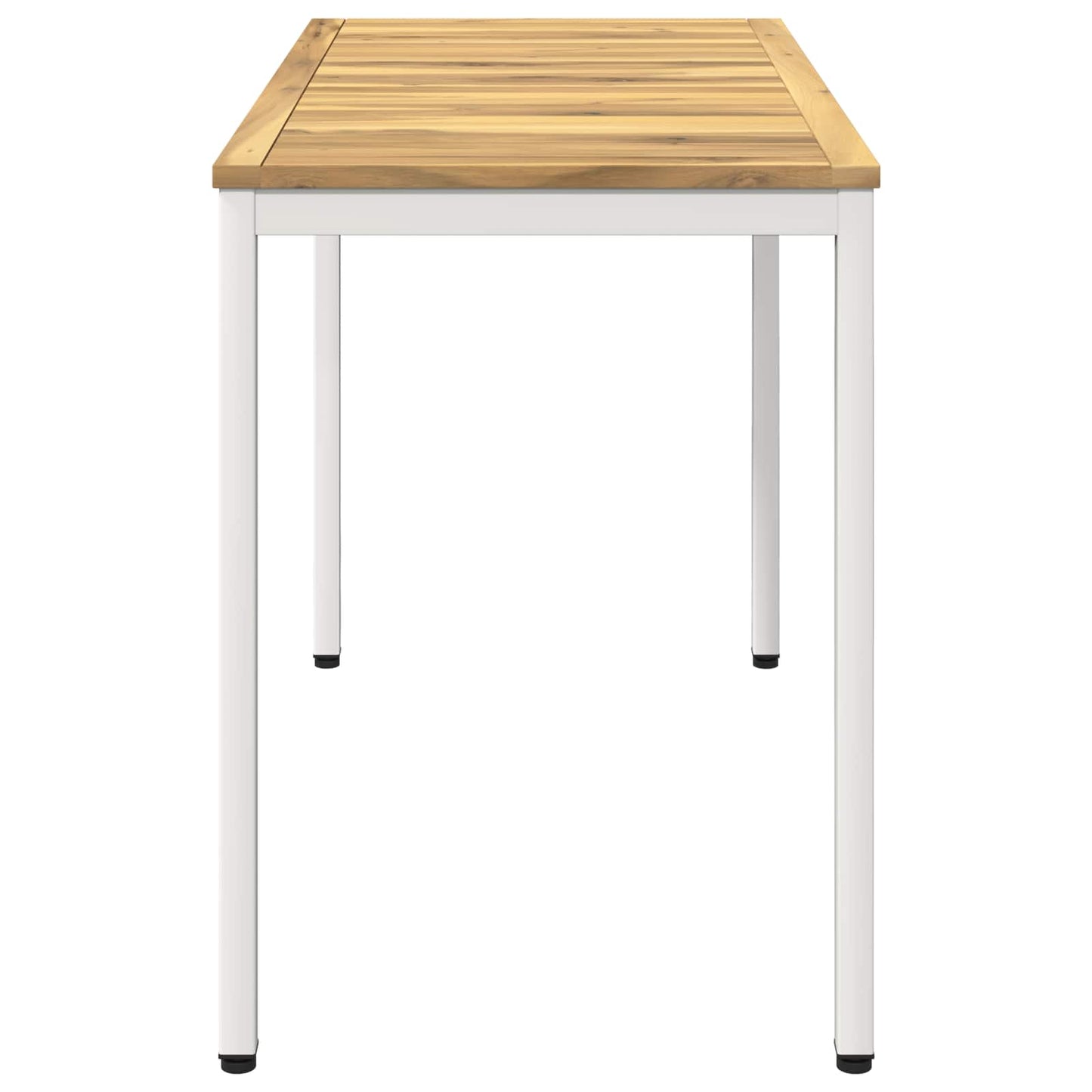 vidaXL Garden Dinner Table White 108.5 x 55 x 75 cm Solid Acacia Wood
