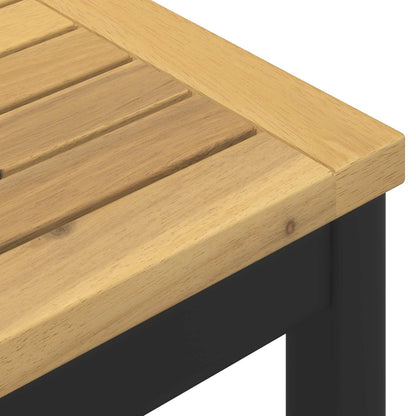 vidaXL Garden Dinner Table White and Black 147 x 88.5 x 75 cm