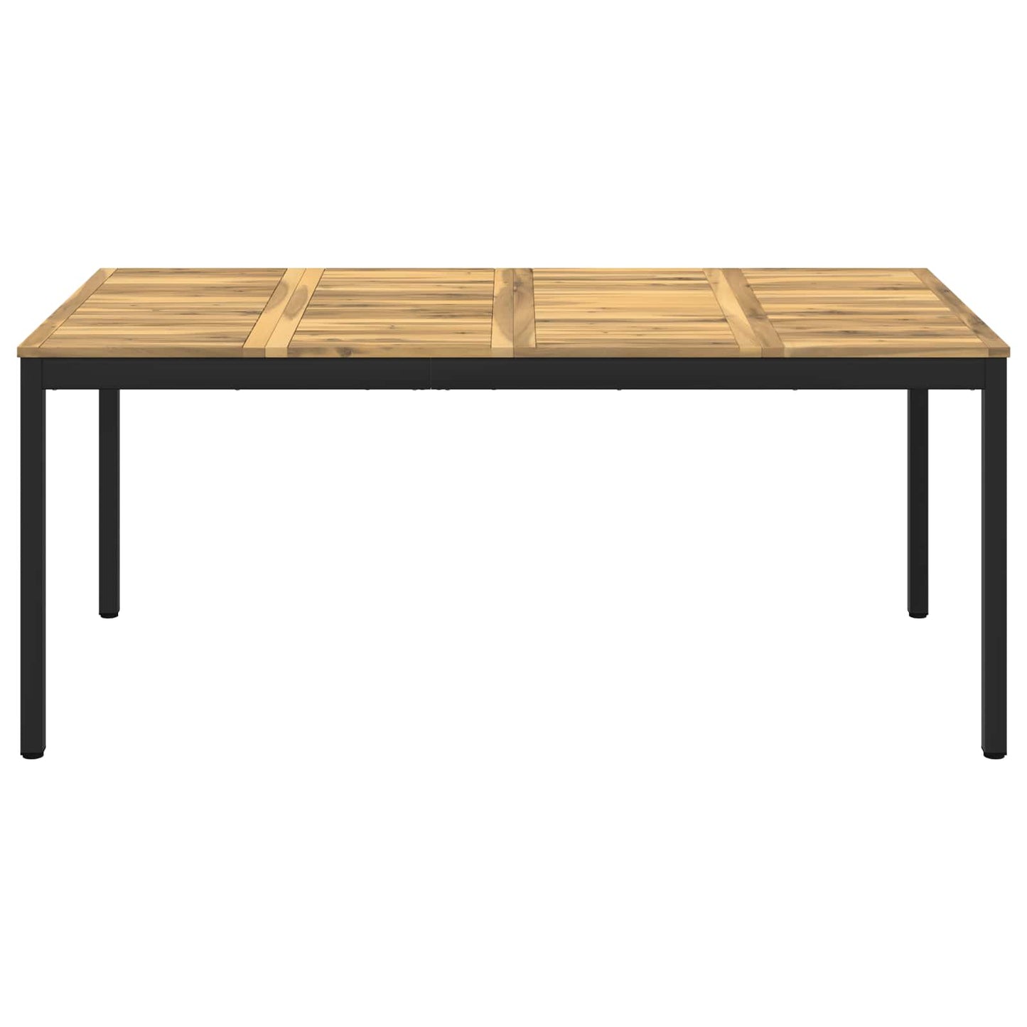vidaXL Garden Dinner Table White and Black 147 x 88.5 x 75 cm