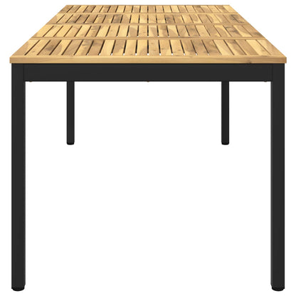 vidaXL Garden Dinner Table White and Black 147 x 88.5 x 75 cm
