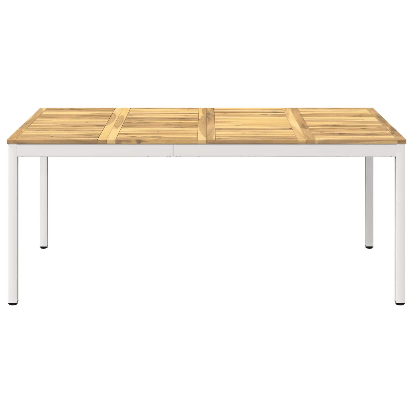 vidaXL Garden Dinner Table White 147 x 88.5 x 75 cm Solid Acacia Wood
