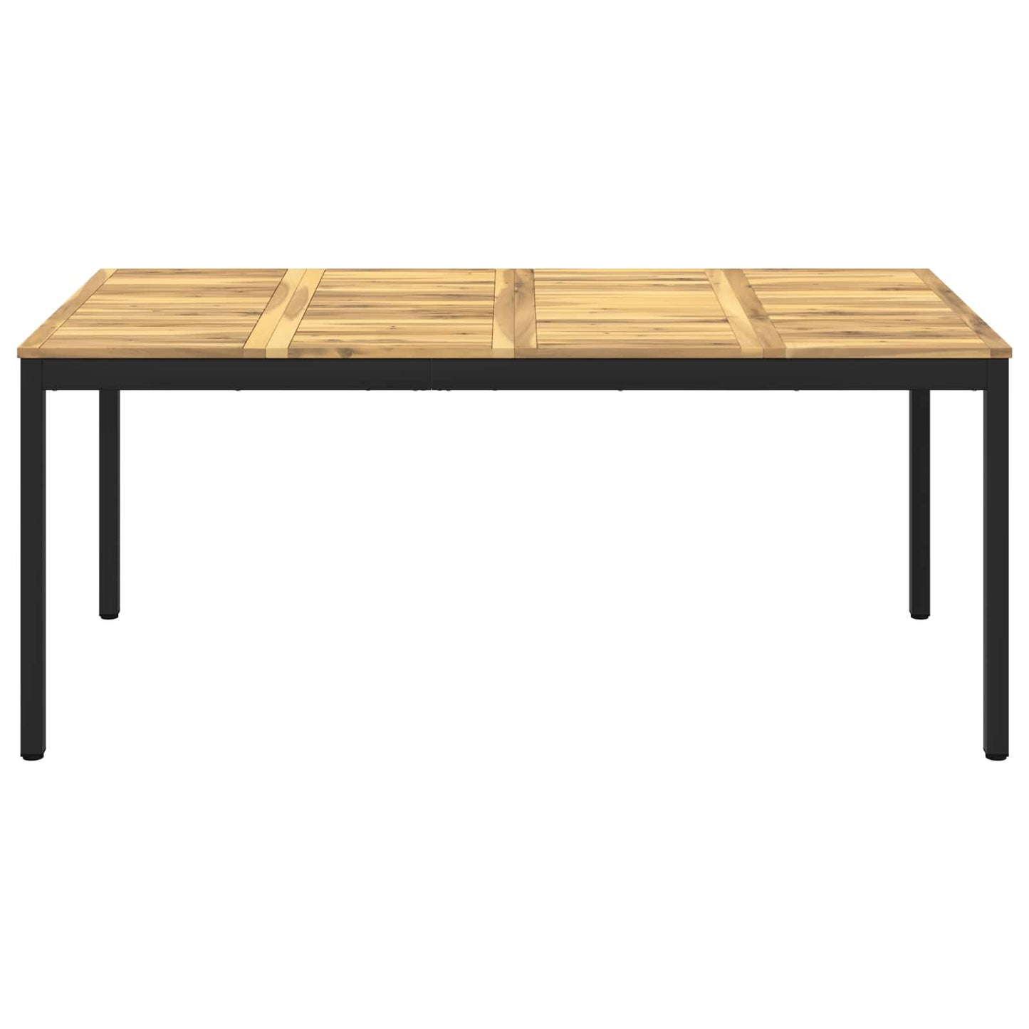 vidaXL Garden Dinner Table White and Black 180 x 88.5 x 75 cm