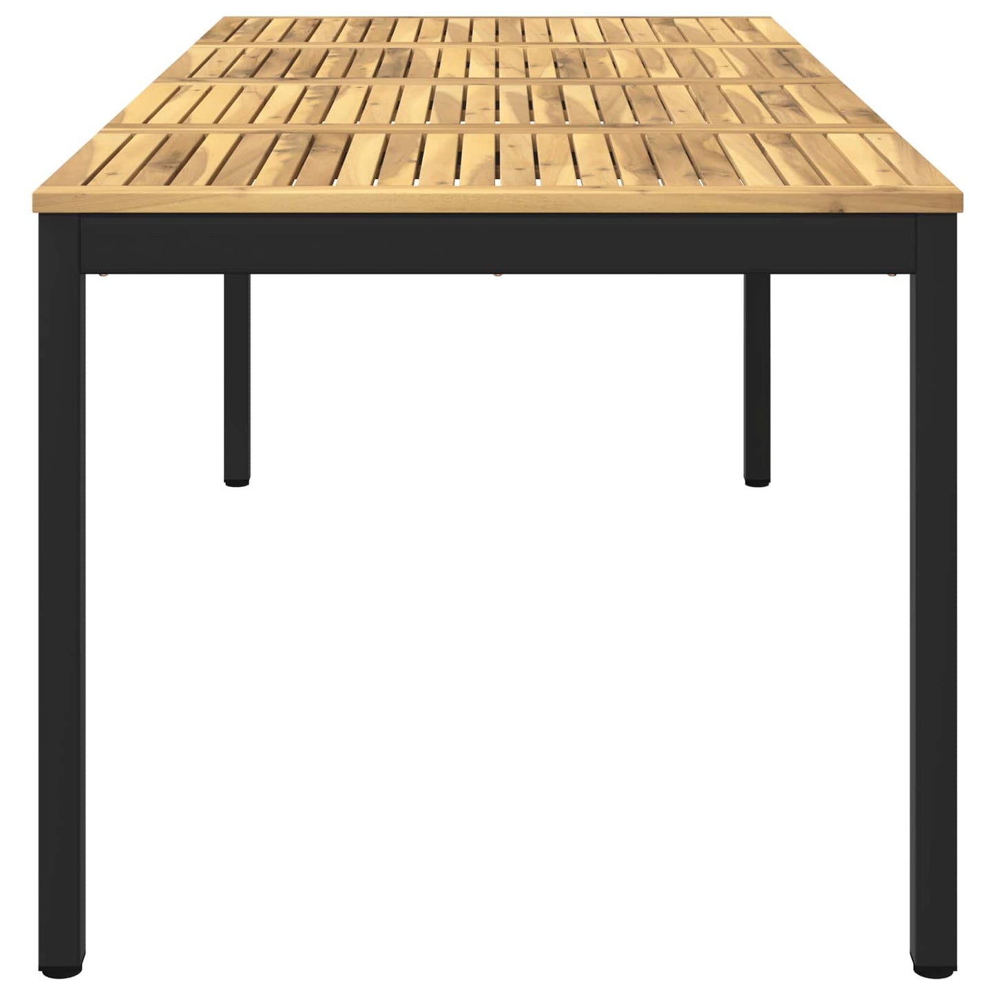 vidaXL Garden Dinner Table White and Black 180 x 88.5 x 75 cm