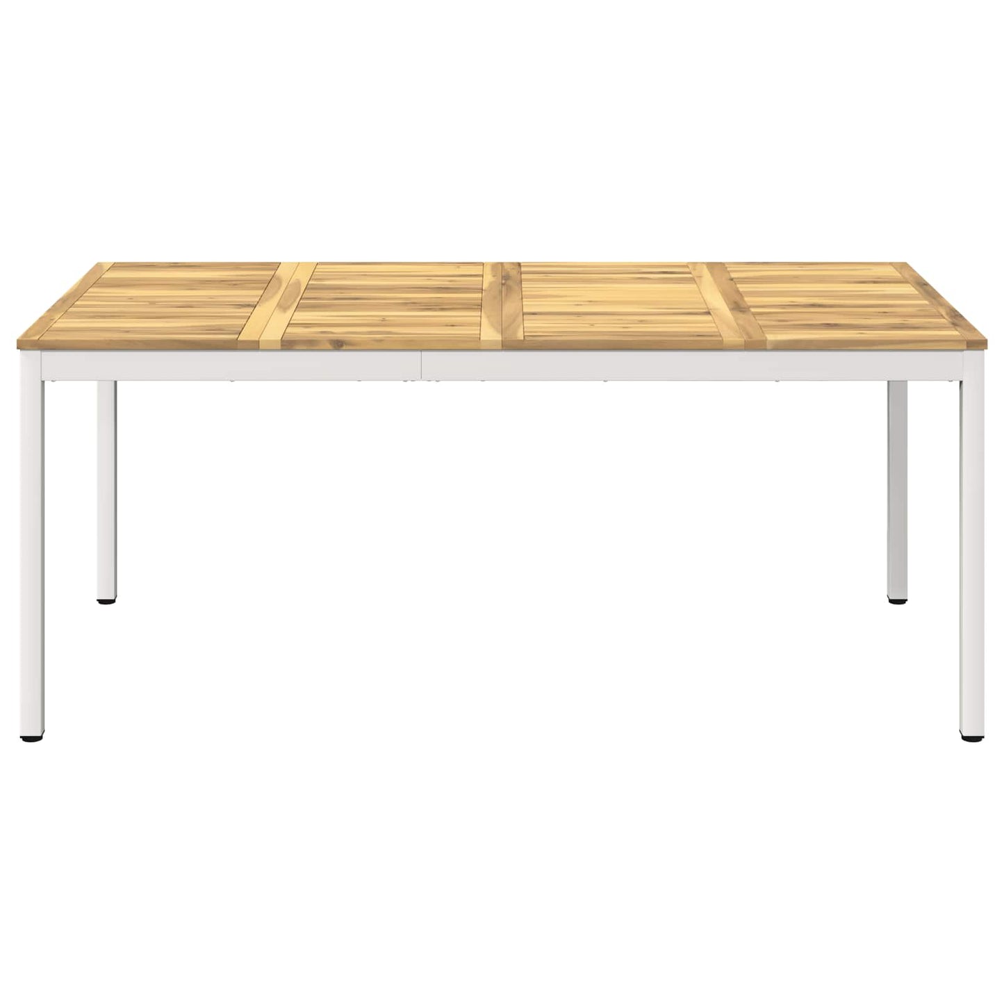 vidaXL Garden Dinner Table White 180 x 88.5 x 75 cm Solid Acacia Wood