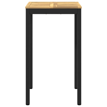 vidaXL Garden Bar Table White and Black 60 x 60.5 x 105 cm
