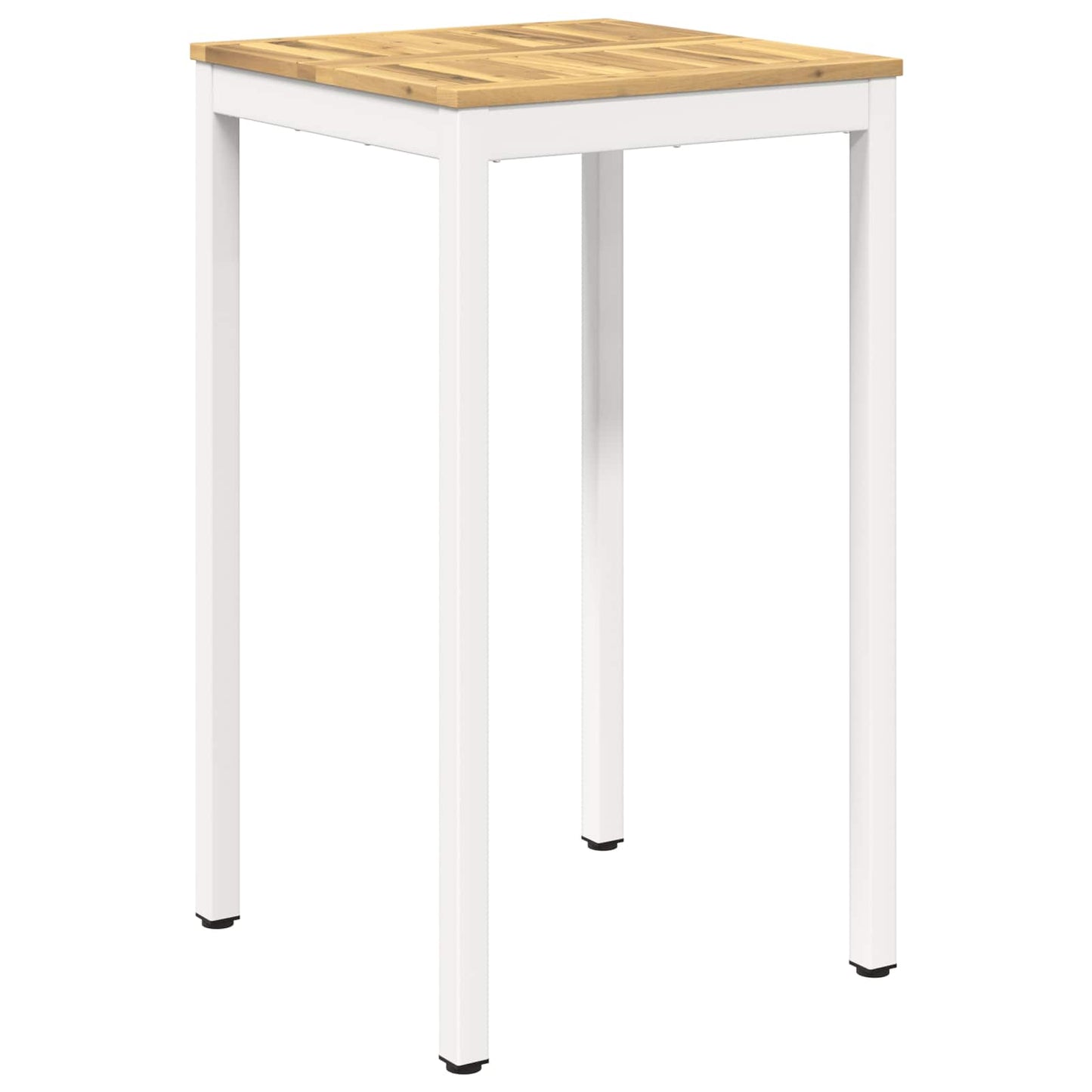 vidaXL Garden Bar Table White 60 x 60.5 x 105 cm Solid Acacia Wood