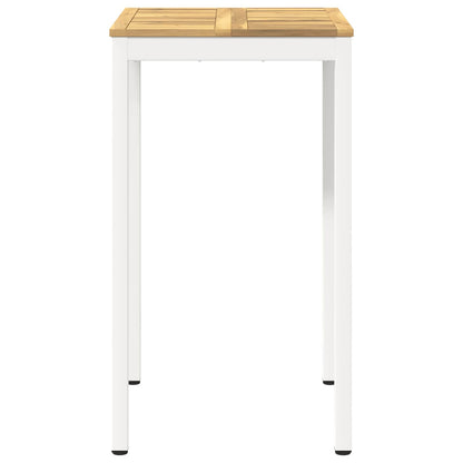 vidaXL Garden Bar Table White 60 x 60.5 x 105 cm Solid Acacia Wood