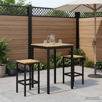 vidaXL Garden Bar Table NAARDEN White and Black 70 x 68.5 x 105 cm