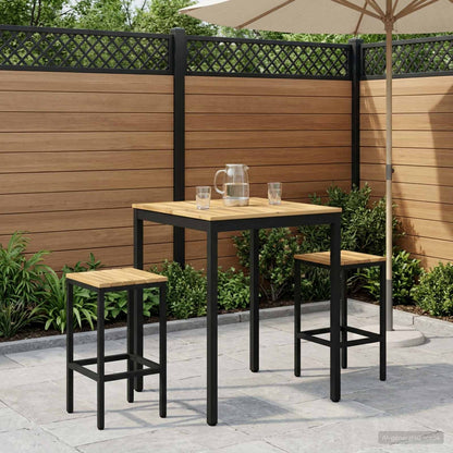 vidaXL Garden Bar Table NAARDEN White and Black 80 x 80.5 x 105 cm
