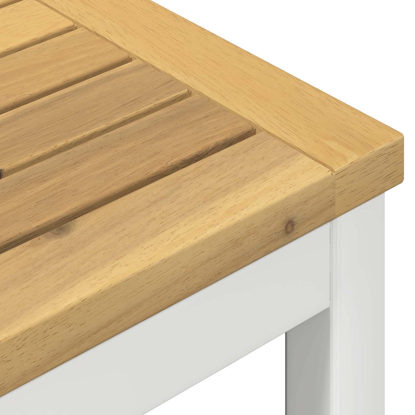 vidaXL Garden Bar Table White 80 x 80.5 x 105 cm Solid Acacia Wood