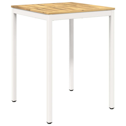 vidaXL Garden Bar Table White 80 x 80.5 x 105 cm Solid Acacia Wood