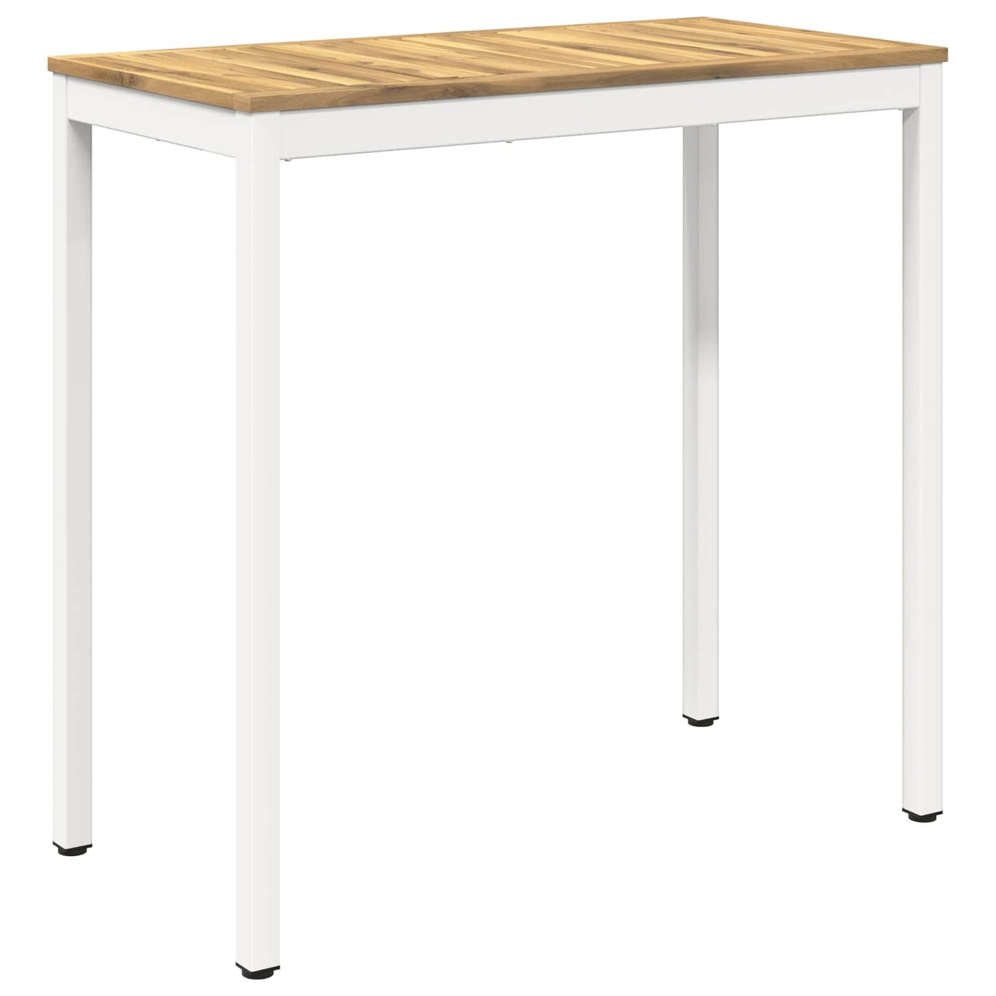 vidaXL Garden Bar Table White 108.5 x 55 x 105 cm Solid Acacia Wood