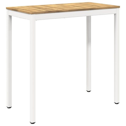 vidaXL Garden Bar Table White 108.5 x 55 x 105 cm Solid Acacia Wood