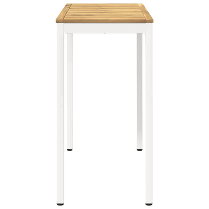 vidaXL Garden Bar Table White 108.5 x 55 x 105 cm Solid Acacia Wood