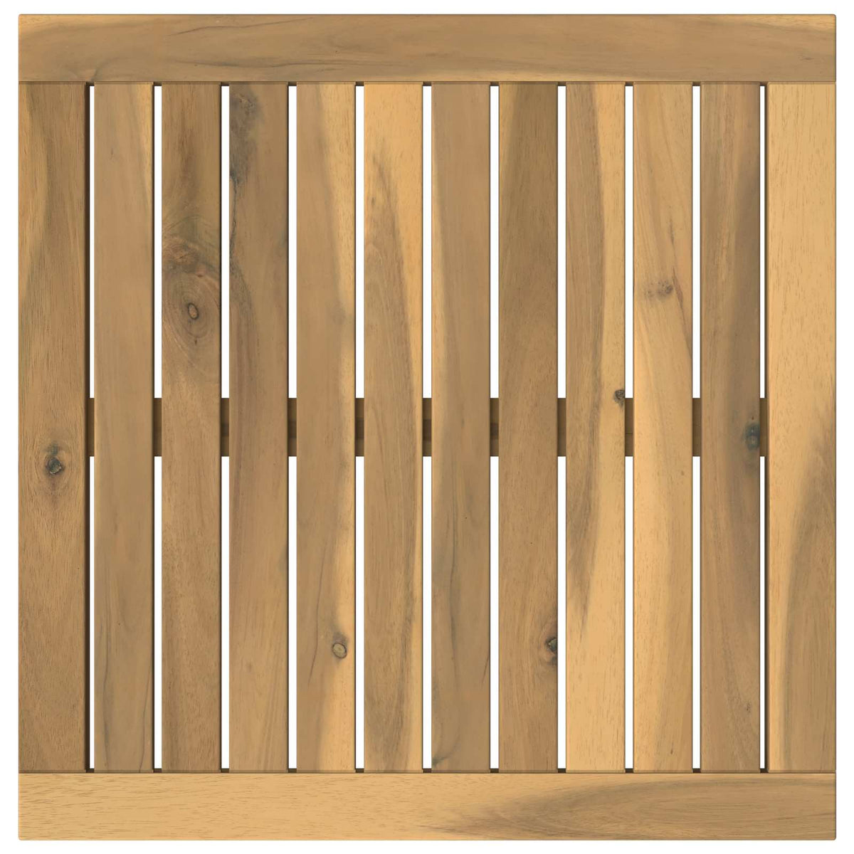 vidaXL Table Top 48.5 x 49 x 2 cm Rectangular Solid Acacia Wood White