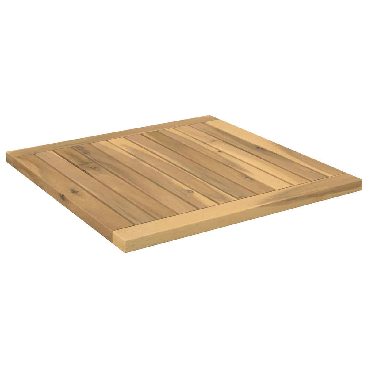 vidaXL Table Top 48.5 x 49 x 2 cm Rectangular Solid Acacia Wood White
