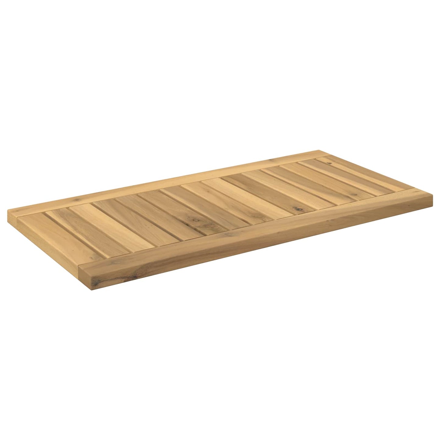 vidaXL Table Top 60.5 x 30 x 2 cm Rectangular Solid Acacia Wood White