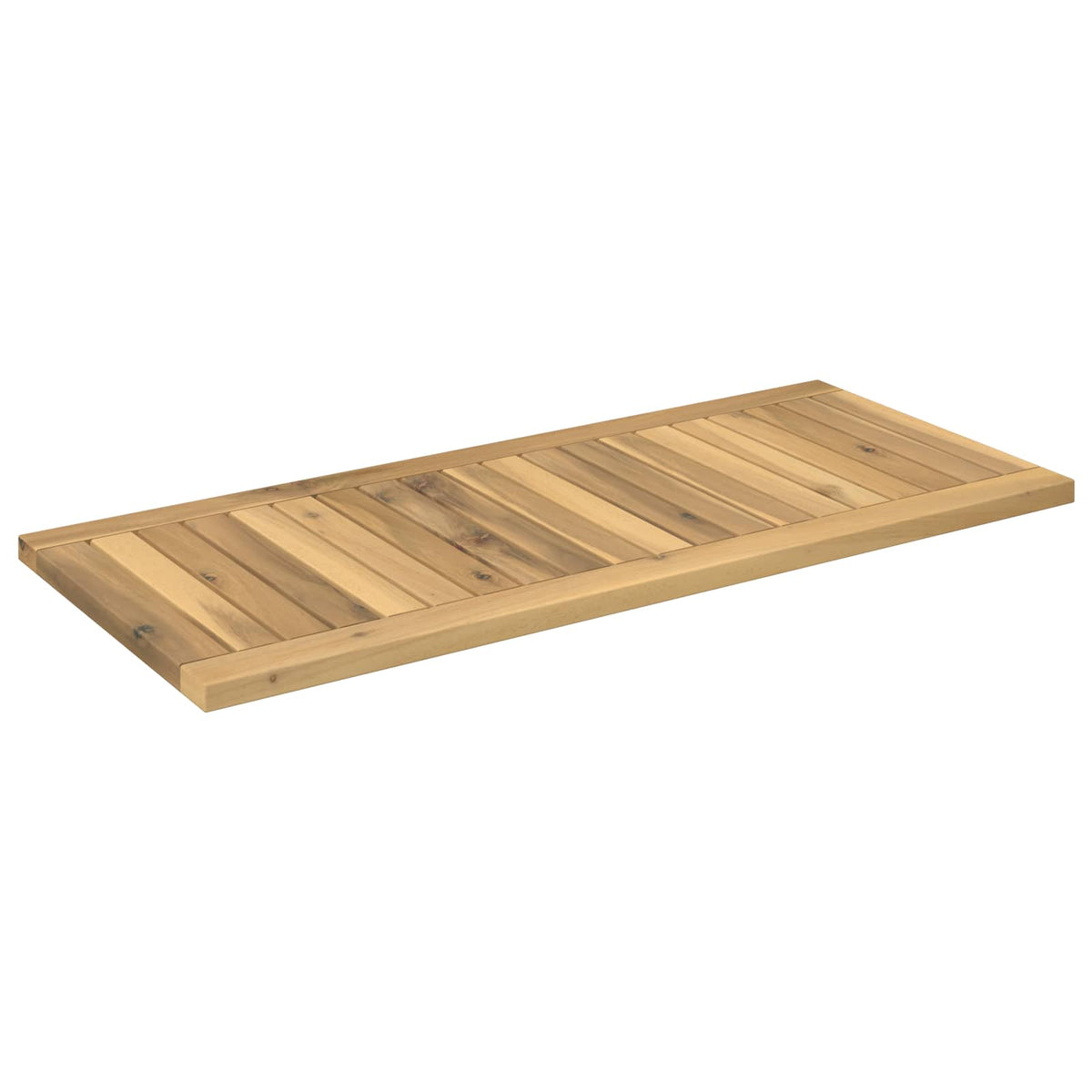 vidaXL Table Top 80.5 x 35 x 2 cm Rectangular Solid Acacia Wood White