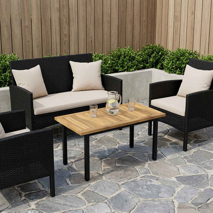 vidaXL Table Top 80.5 x 40 x 2 cm Rectangular Solid Acacia Wood White