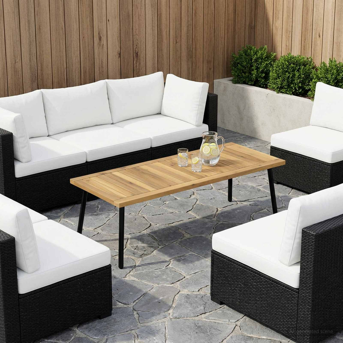 vidaXL Table Top 100.5 x 40 x 2 cm Rectangular Solid Acacia Wood White