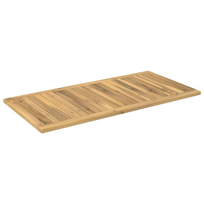 vidaXL Table Top 100.5 x 49 x 2 cm Rectangular Solid Acacia Wood White