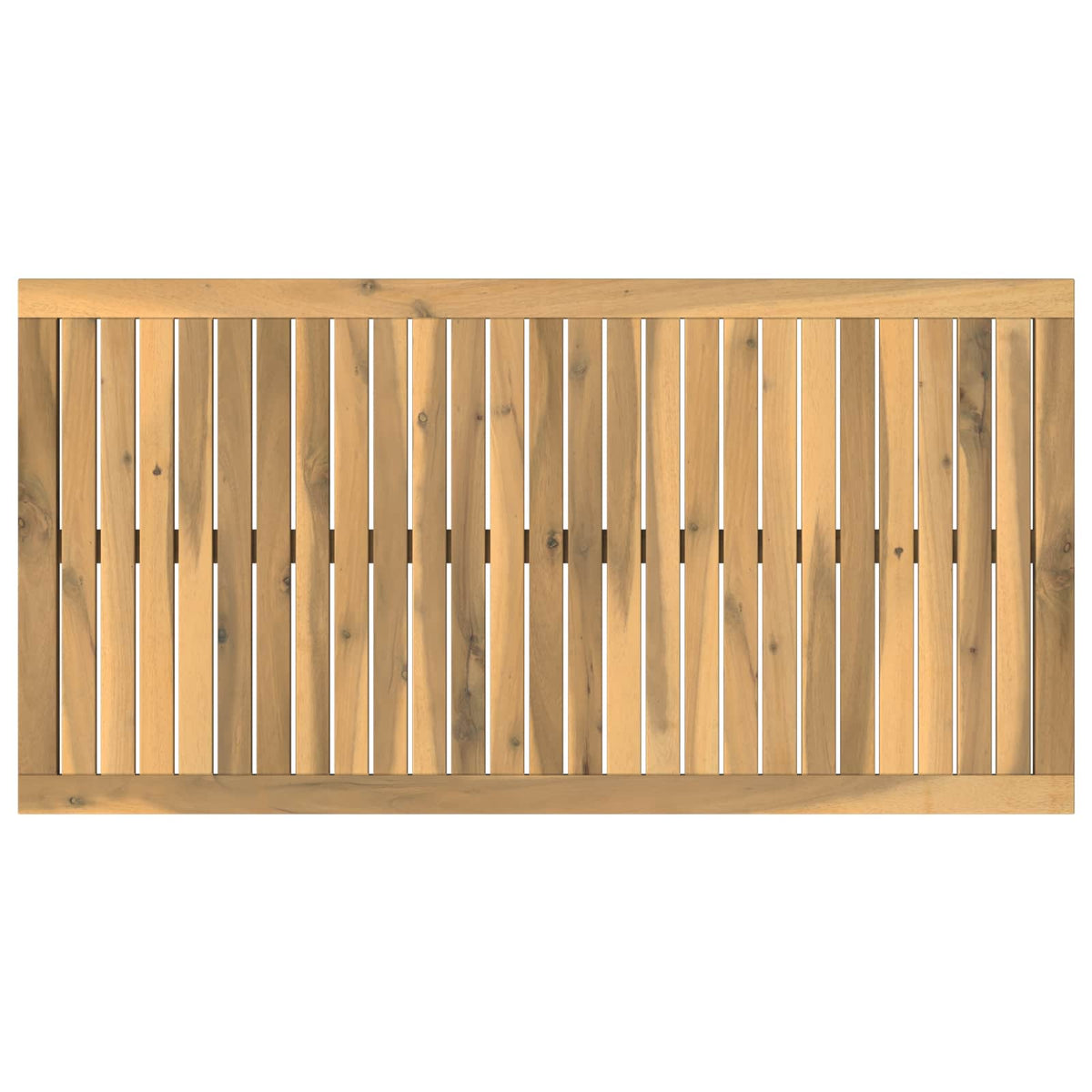 vidaXL Table Top 108.5 x 55 x 2 cm Rectangular Solid Acacia Wood White