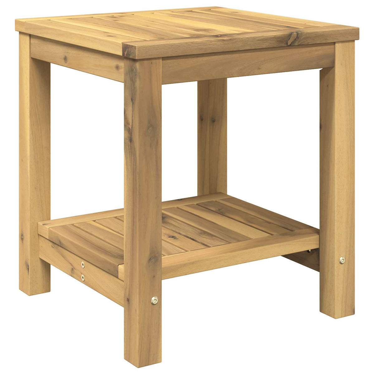 vidaXL Coffee Table White 40.5 x 40 x 45 cm Solid Acacia Wood