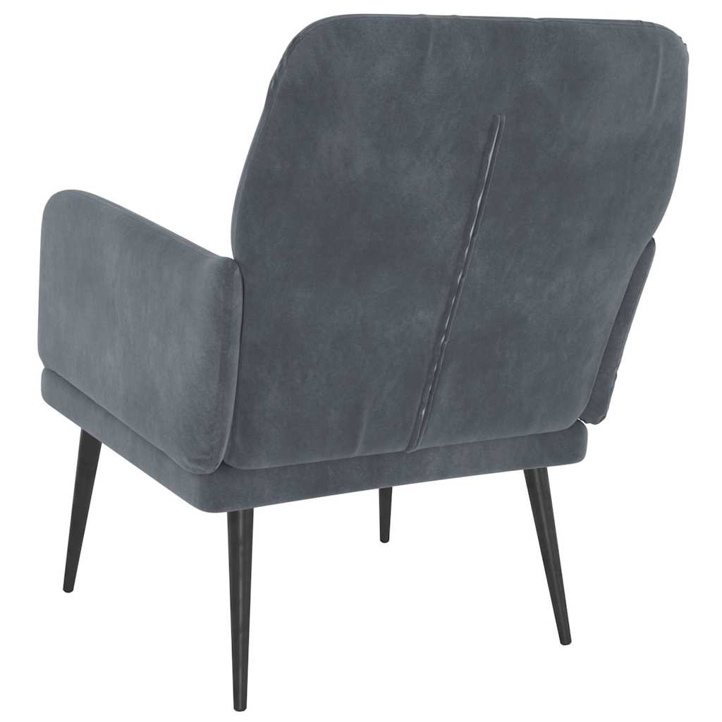 vidaXL Armchair Dark Grey Velvet