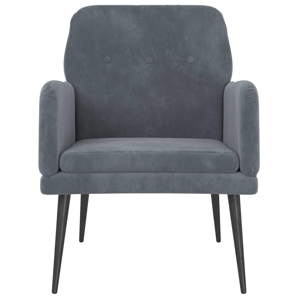 vidaXL Armchair Dark Grey Velvet