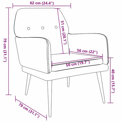 vidaXL Armchair Dark Grey Velvet