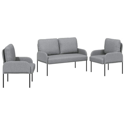 vidaXL Sofa Sets 3 pcs Light Grey 115 x 56 x 80 cm Plywood