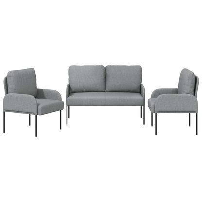 vidaXL Sofa Sets 3 pcs Light Grey 115 x 56 x 80 cm Plywood