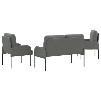 vidaXL Sofa Sets with Cushion 3 pcs Dark Grey 115 x 56 x 80 cm Plywood