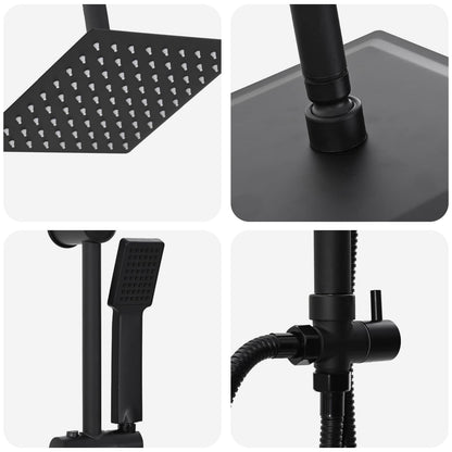 vidaXL Shower System Black 47 x 20 x 95 cm Stainless Steel