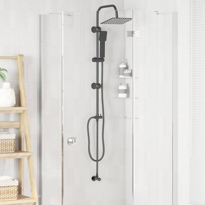 vidaXL Shower System Black 47 x 20 x 95 cm Stainless Steel