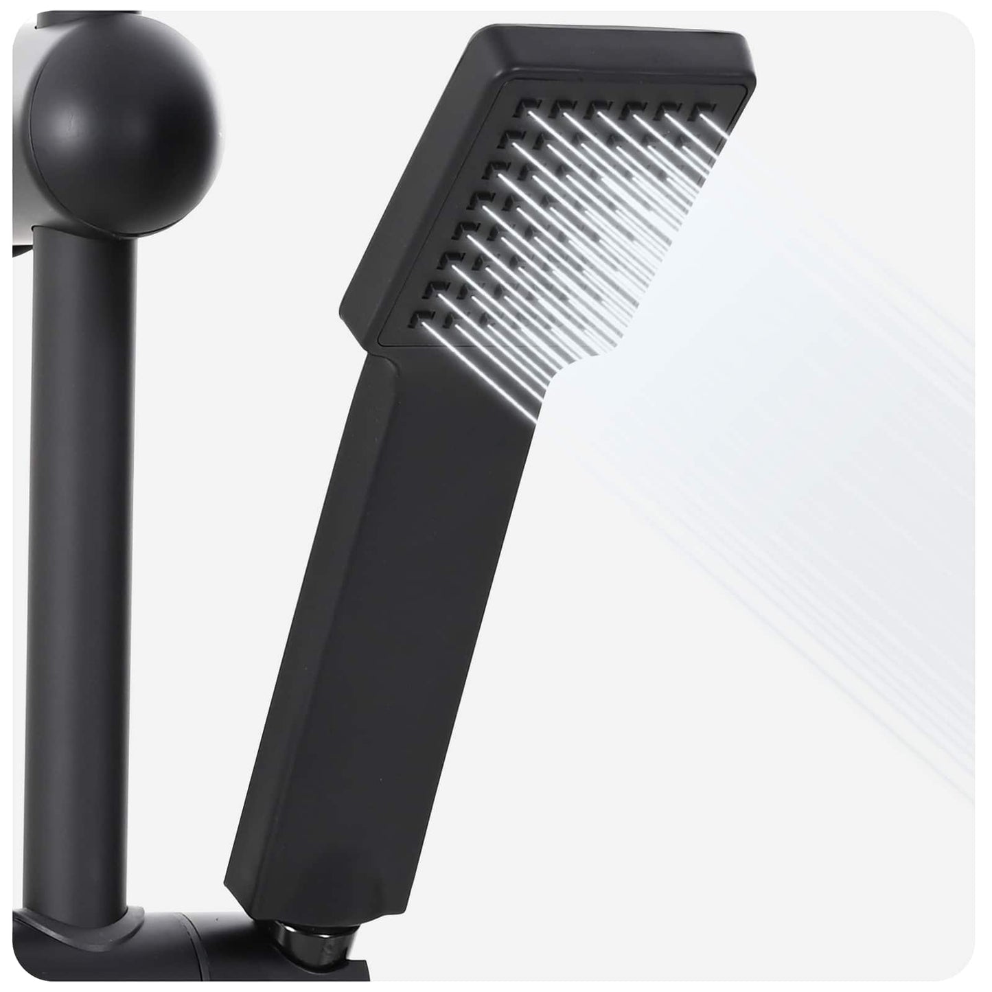 vidaXL Shower System Black 47 x 20 x 95 cm Stainless Steel