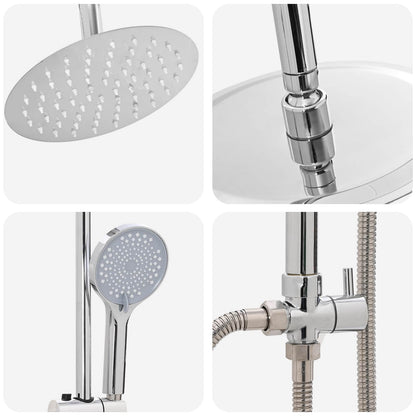 vidaXL Shower System Silver 47 x 20 x 95 cm Stainless Steel