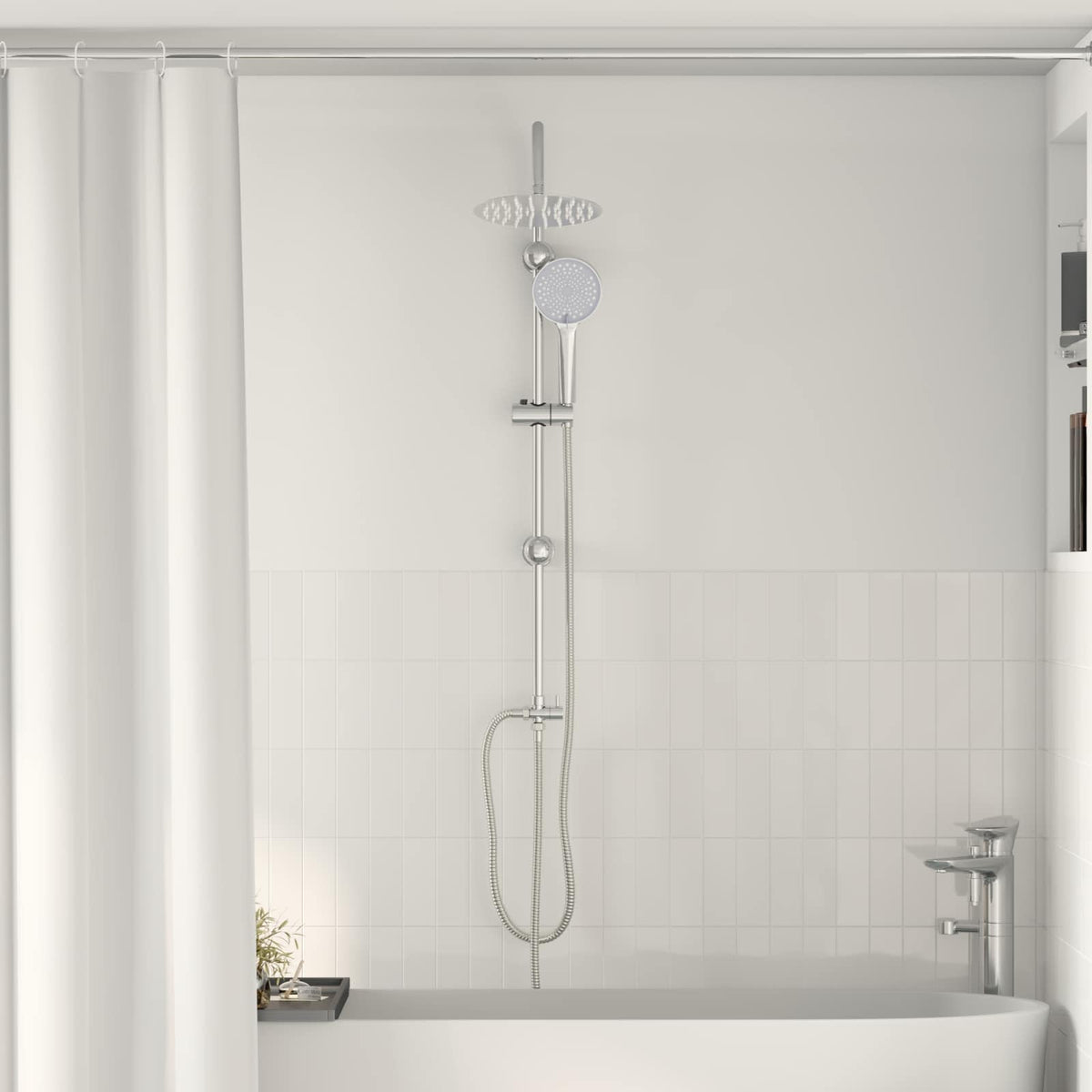 vidaXL Shower System Silver 47 x 20 x 95 cm Stainless Steel