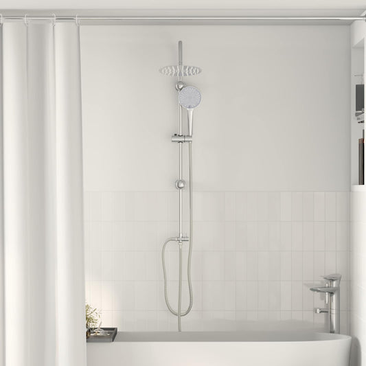 vidaXL Shower System Silver 45 x 20 x 96 cm Brass,Sus201 and ABS