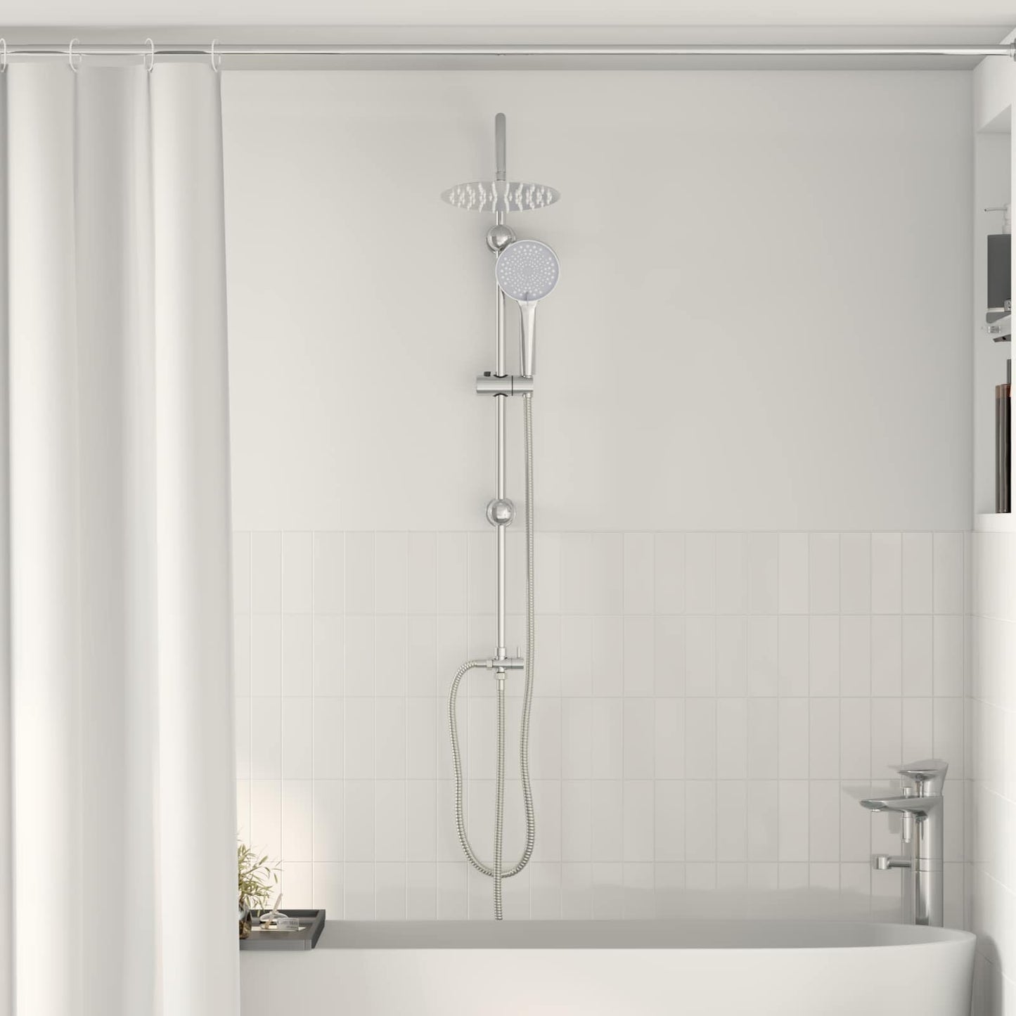 vidaXL Shower System Silver 47 x 20 x 95 cm Stainless Steel