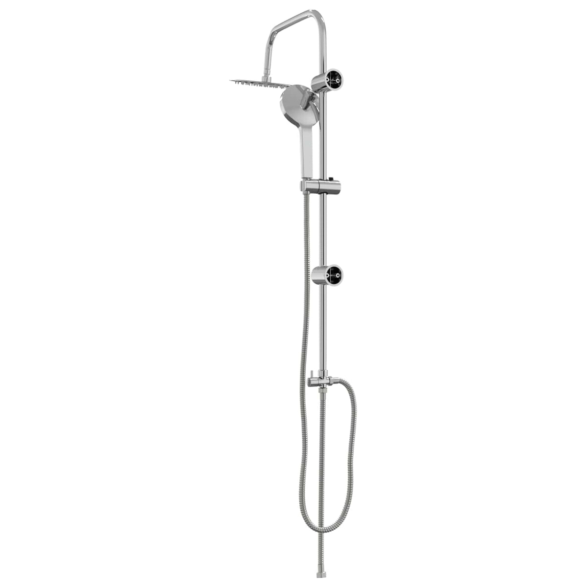 vidaXL Shower System Silver 47 x 20 x 95 cm Stainless Steel